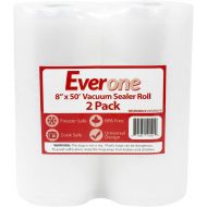 EverOne Vacuum Sealer Bag Roll for Sous Vide & Food Saver, 8 X 50, 2Count, Clear