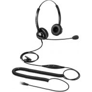 BeeBang Telephone Headset Dual Ear RJ9 Headset with Noise Cancelling Microphone for Cisco Yealink Snom Fanvil Grandstream Htek Huawei Dlink Akuvox Escene