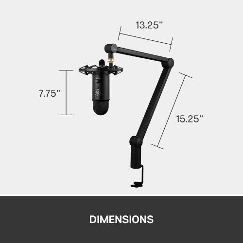  [무료배송] 블루 예티카스터 프로 방송장비 세트 Blue Yeticaster Professional Broadcast Bundle with Yeti USB Microphone, Radius III Shockmount, and Compass Boom Arm ? Blackout