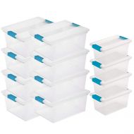 MRT SUPPLY Deep Clip Storage Box Container (8 Pack) + Medium Clip Box (4 Pack) with Ebook