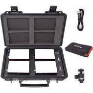 Aputure MC 4-Light Travel Kit, 4 MC RGBWW LED On Camera Lights with Wireless Charge Case CRI/TLCI 96+, Temperature 3200K-6500K, HSI Mode,Support Magnetic Attraction