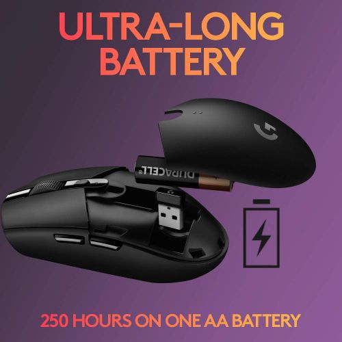  [아마존베스트]Logitech G305 Lightspeed Wireless Gaming Mouse, Black