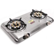 Barton Portable Propane Gas Range 2-Burner Stove Cooktop Auto Ignition Outdoor Grill Camping Stoves Tailgate LPG