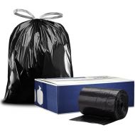 Plasticplace 32-33 Gallon Trash Bags │ 1.2 Mil │ Black Drawstring Garbage Can Liners │ 33” x 39” (100 Count)