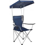 Portal Quad Shade Folding Camping Chair with Canopy, 22.8”W x 18.1”D x 39.4”H, Blue/Grey