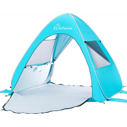  WolfWise UPF 50+ Easy Pop Up Beach Tent Sun Shelter Instant Automatic Portable Sport Umbrella Indoor Playhouse Baby Canopy Cabana