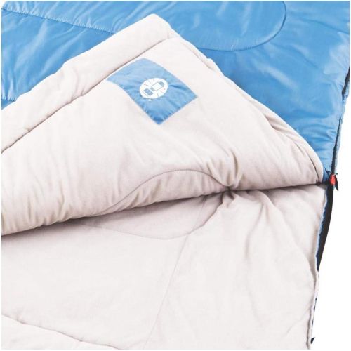 콜맨 Coleman Sun Ridge 40°F Warm Weather Sleeping Bag, Blue
