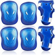 LOSENKA Adult/Kids Knee Pads Elbow Pads Wrist Guards 6 in 1 Protective Gear Set for Multi Sports Skateboarding Inline Roller Skating Cycling Biking BMX Bicycle Scooter