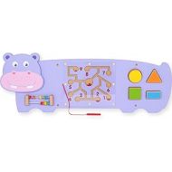 LEARNING ADVANTAGE Hippo Activity Wall Panel - 18m+ - Toddler Activity Center - Wall-Mounted Toy - Busy Board Decor for Bedrooms, Daycares and Play Areas