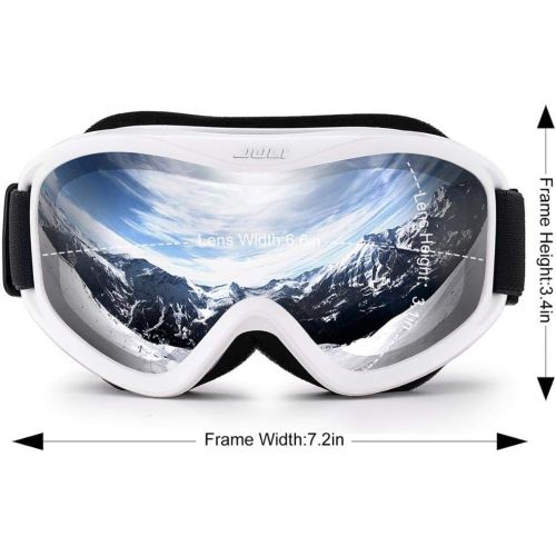  WYWY Snowboard Goggles Brand Professional Ski Goggles Double Layers Lens Anti-fog UV400 Ski Glasses Skiing Men Women Snow Goggles Ski Goggles (Color : C1-1Vermillion Red)