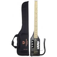 Traveler Guitar Ultra-Light Gloss Black Acoustic Electric Guitar | Portable Electric Acoustic Guitar with Removable Lap Rest | Full 24 3/4