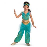 Disguise Disneys Aladdin Jasmine Sparkle Deluxe Girls Costume, 7-8
