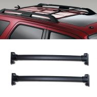 TMS MGPRO 1 Pair Black Aluminum 33.35 Mount Onto the Rooftop Roof Rack Cross Bars Top Rail Carries Luggage Carrier For 08-12 Ford Escape