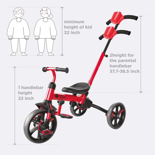  [아마존베스트]Yvolution Y Velo Flippa 4-in-1 Toddler Trike to Balance Bike | Ages 2-5 Years