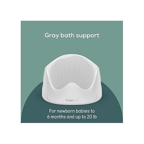  Angelcare Baby Bath Support (Grey) | Ideal for Babies Less Than 6 Months Old