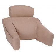 BedLounge Warm Taupe Premium MicroSuede Bedlounge Reading Pillow - Reading in Bed, for Deep Couches, Watching TV and Reading to Children. REGULAR SIZE