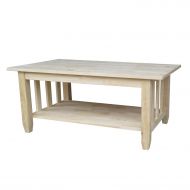 International Concepts BJ6TC Mission Tall Coffee Table, Unfinished
