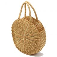 YUANLIFANG Women Woven Round Rattan Straw Bag Beach Circle Handbag Summer Handmade Retro Knitted Gold Silver Messenger Bags
