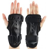 Andux Ski Gloves Extended Wrist Palms Protection Roller Skating Hard Gauntlets Adjustable Skateboard Gauntlets Support HXHW-01
