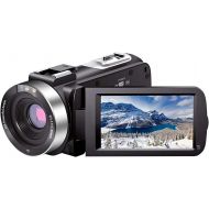 [아마존베스트]LINNSE Video Camera Camcorder Full HD 1080P 30FPS 24.0 MP IR Night Vision Vlogging Camera Recorder 3.0 Inch IPS Screen 16X Zoom Camcorders YouTube Camera Remote Control with 2 Batteries