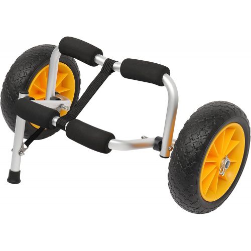  Bonnlo Kayak Trailer Collapsible Kayak Wheels Cart with Solid Tires Universal Carrier Tote Trolley Roller for Kayak, Canoe, Paddle Board, Boat, Float Mats, Jon Boat