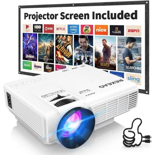  [Latest Upgrade] 4500Lumens Mini Projector, Full HD 1080P 170 Display Supported, PS4,TV Stick, Smartphone, USB, SD Card Supported, Great for Home Theater Movies
