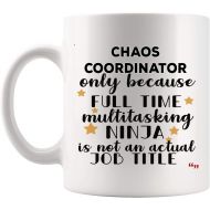 WingToday Funny Ninja Chaos Coordinator Mug Coffee Cup Coordinators Men Women Gift Mugs - Bosses managers governor administration Birthday Gifts