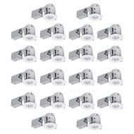 Globe Electric 4 Swivel Round Trim Recessed Lighting Kit 20-Pack, White, Easy Install Push-N-Click Clips, 3.88 Hole Size 90948