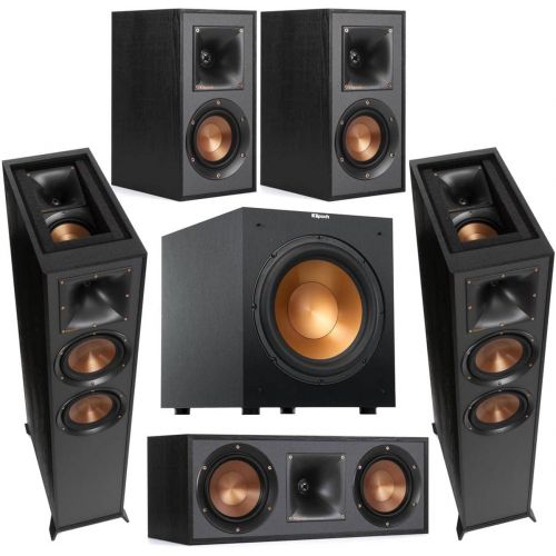 클립쉬 Klipsch Reference R 625FA 5.1 Home Theater Pack, Black Textured Wood Grain Vinyl