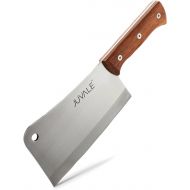 Juvale Meat Cleaver, Heavy Duty Butcher Bone Knife with Solid Wood Handle (Stainless Steel, 8 inch)