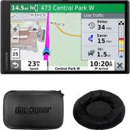 [아마존베스트]Garmin DriveSmart 65 Premium Navigator w/Amazon Alexa Bundle with Deco Gear Universal Weighted GPS Dash-Mount and Deco Gear Hard EVA Case
