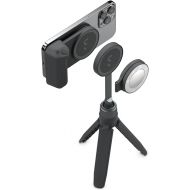ShiftCam SnapGrip Creator Kit - Includes SnapGrip, SnapLight, SnapPod and Carry Pouch - Magnetic Mount Snaps on to Any Phone | Midnight