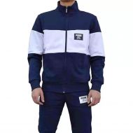 PUMA Mens Jog Suit Fleece Tracksuit Rebel Block Sweat Suit Navy/White New 851563 06