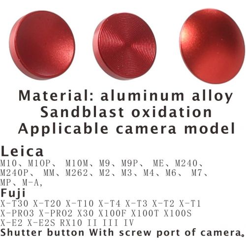  WEPOTO Soft Metal Shutter Release Button Compatible with Fujifilm X-T30 X-T3 X100F X-T20 X-PRO2 X30 X100T X100S X-E2 X-E2S X-T10 X-T2 RX13 II III IV Camera Concave Convex Level(3 P