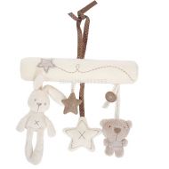 The Crafty Owl Baby Infant Car/Crib Hanging Soft Plush Rabbit, Bear and Stars Rattles (Plush Animals/Stars)