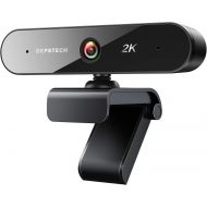 [아마존베스트]Webcam with Microphone, DEPSTECH 2K QHD USB Web Camera with Auto Light Correction, Desktop Laptop Computer Camera Streaming Camera for Video Conferencing, Teaching, Streaming, and