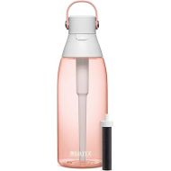 Brita Hard-Sided Plastic Premium Filtering Water Bottle, BPA-Free, Replaces 300 Plastic Water Bottles, Filter Lasts 2 Months or 40 Gallons, Includes 1 Filter, Kitchen Accessories, Blush - 36 oz.