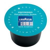 Lavazza BLUE Capsules, Espresso Decaffeinato Soave Coffee Blend, Decaffeinated Medium Roast, 28.2-Ounce Boxes (Pack of 100)