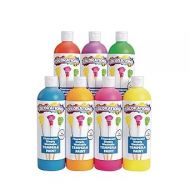 Colorations Washable Tempera Paint, Set of 7, 16 fl oz, Set of 7, Neon, Neon, Non Toxic, Vibrant, Bold, Bright, Kids Paint, Craft, Hobby, Fun, Art Supplies, Black
