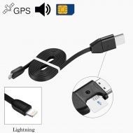 Jiusion GPS Listening USB Cable Charger Surveillance Device Quad-Band Real Time Tracker GSM GPRS System Bag Vehicle Tracking Alarm Device (Lightning Compatible with iPad iPhone)