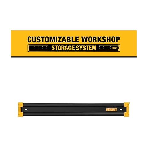  DEWALT Tool Organizer, Mount on Workbench, 20 Inch, Compact Metal Rail, DEWALT Workshop Storage System Compatible (DWST82827)