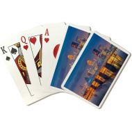 Lantern Press Louisville, Kentucky - Skyline at Night with Water Reflections & Bridge (52 Playing Cards, Poker Size Card Deck with Jokers)