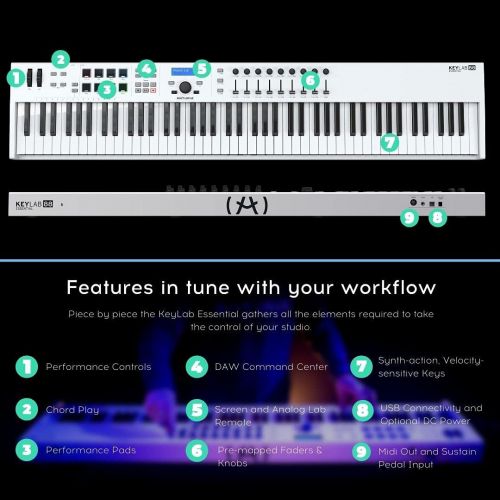  [아마존베스트]Arturia KeyLab 88 Essential 88-Key MIDI Controller