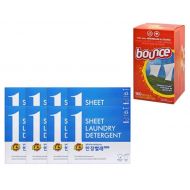 Bounce Fabric Softener Sheets (160 Count), Bundle with LG 1 Sheet Detergent (360 count) - More Efficient and Convenient than Liquid, Pods, or Pacs, Portable Individual Packages