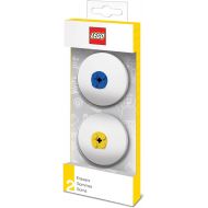 LEGO 2 Count Erasers Blue & Yellow