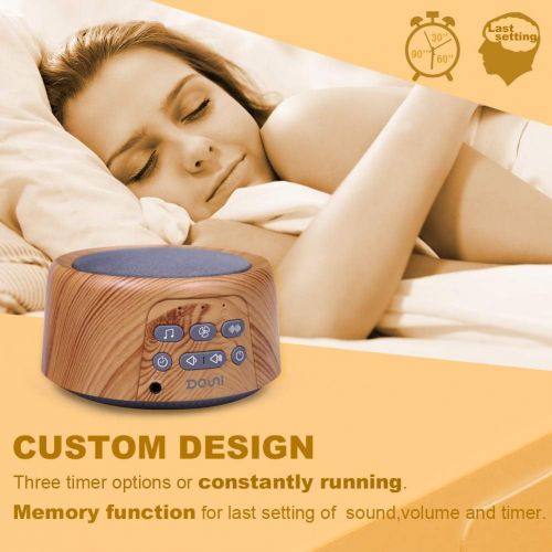  Douni Sleep Sound Machine - White Noise Machine with Soothing Sounds Timer & Memory Function for Sleeping & Relaxation,Sleep Therapy for Kid, Adult, Nursery, Home,Office,Travel.Woo