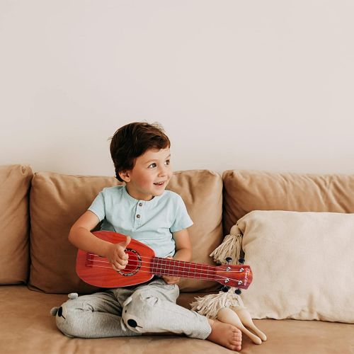  [아마존베스트]YOLOPLUS+ 17 Inch Kids Ukulele Guitar Toy 4 Strings Mini Children Musical Instruments Educational Learning Toy for Toddler Beginner Keep Tone Anti-Impact Can Play With Picks/Strap/Primary Tu