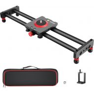 Neewer Camera Slider Carbon Fiber Dolly Rail, 16/40cm with 4 Bearings, Compatible with 13 13 Pro 13 Pro Max 13 Mini & Android Cell Phones and Mirrorless Cameras, Load up to 2.2lbs/
