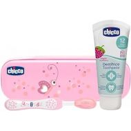 Chicco???Strawberry Toothpaste with Fluoride Dental Set with Toothpaste Pink