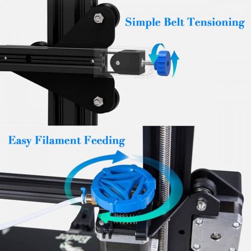  Tresbro Creality Ender 3 V2 3D Printer, FDM All Metal 3D Printers Kit with Upgraded Silent Motherboard, Carborundum Glass Bed, Mean Well Power Supply and New Touch Scree, Print Siz